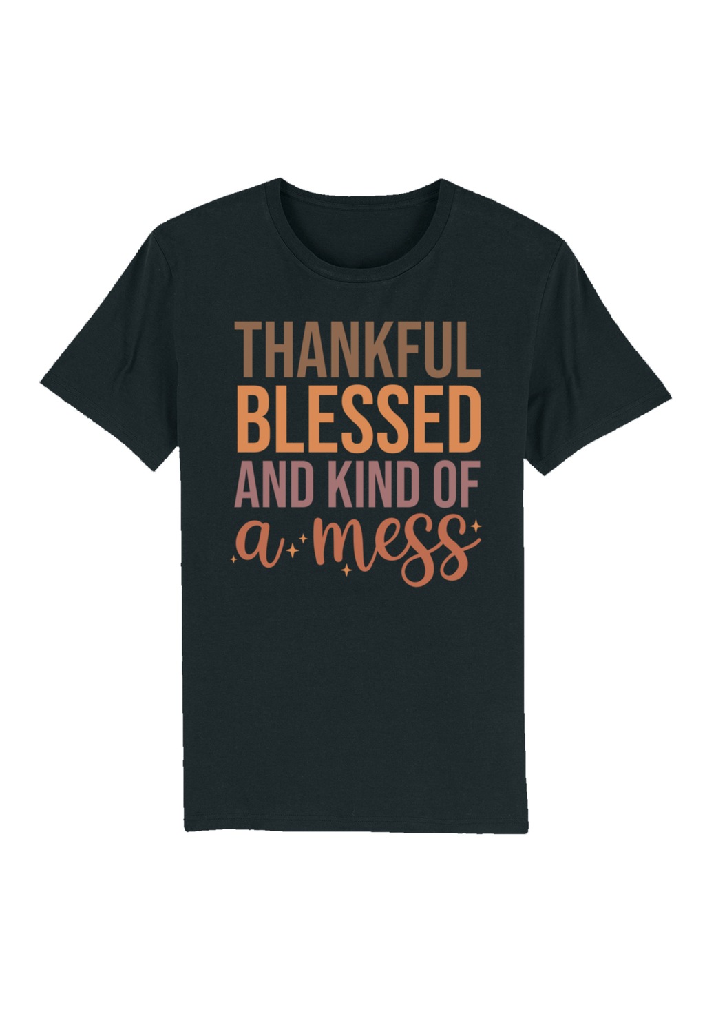 F4NT4STIC T-Shirt "thankful blessed and kind of a mess", Premium Qualität, günstig online kaufen