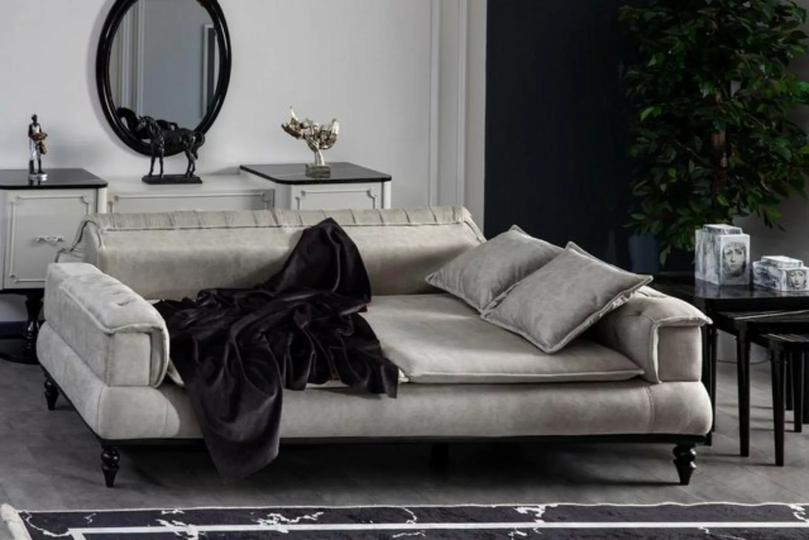 JVmoebel 3-Sitzer Chesterfield Luxus Sofa Dreisitzer Couchen, Mit Bettfunkt günstig online kaufen