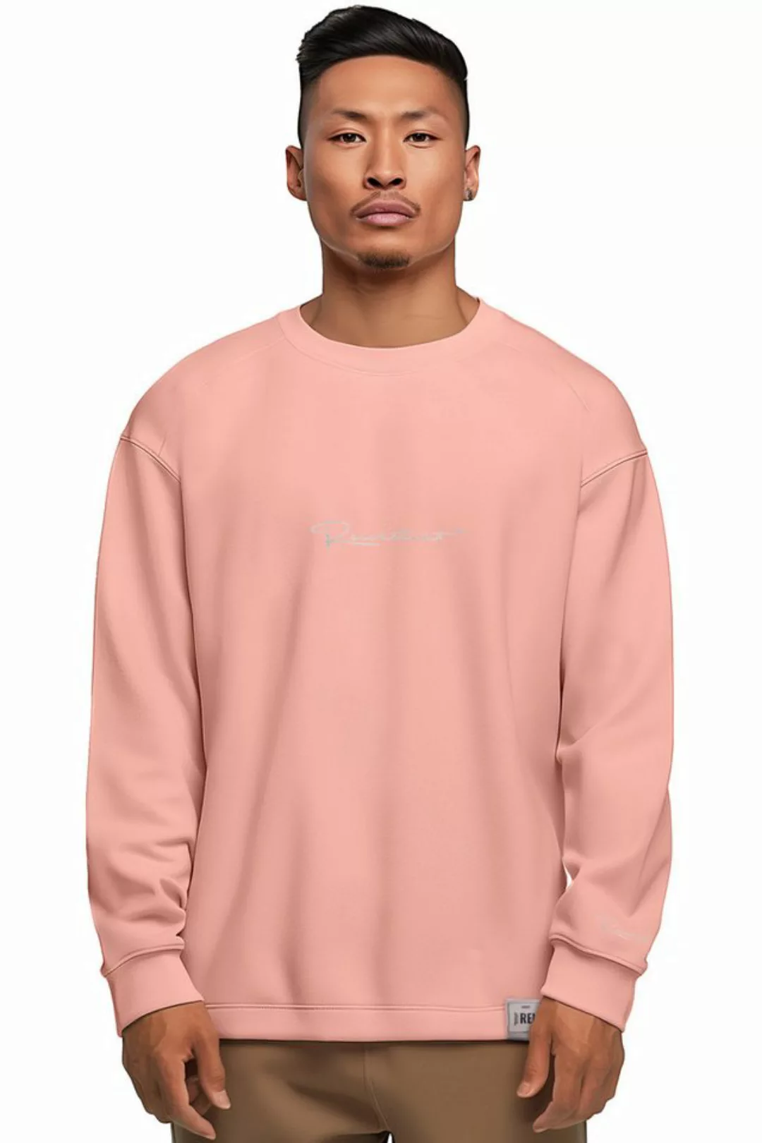 Reichstadt Longsleeve Oversize Langarm Shirt 23RS042 Old Pink M mit Stitchi günstig online kaufen