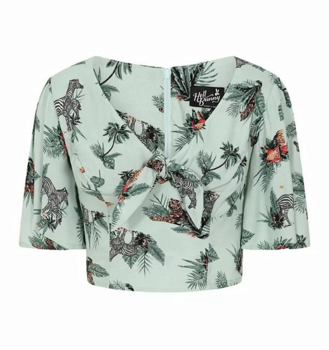 Hell Bunny Crop-Top Sofia Vintage Tropical Hawaii Blusentop günstig online kaufen