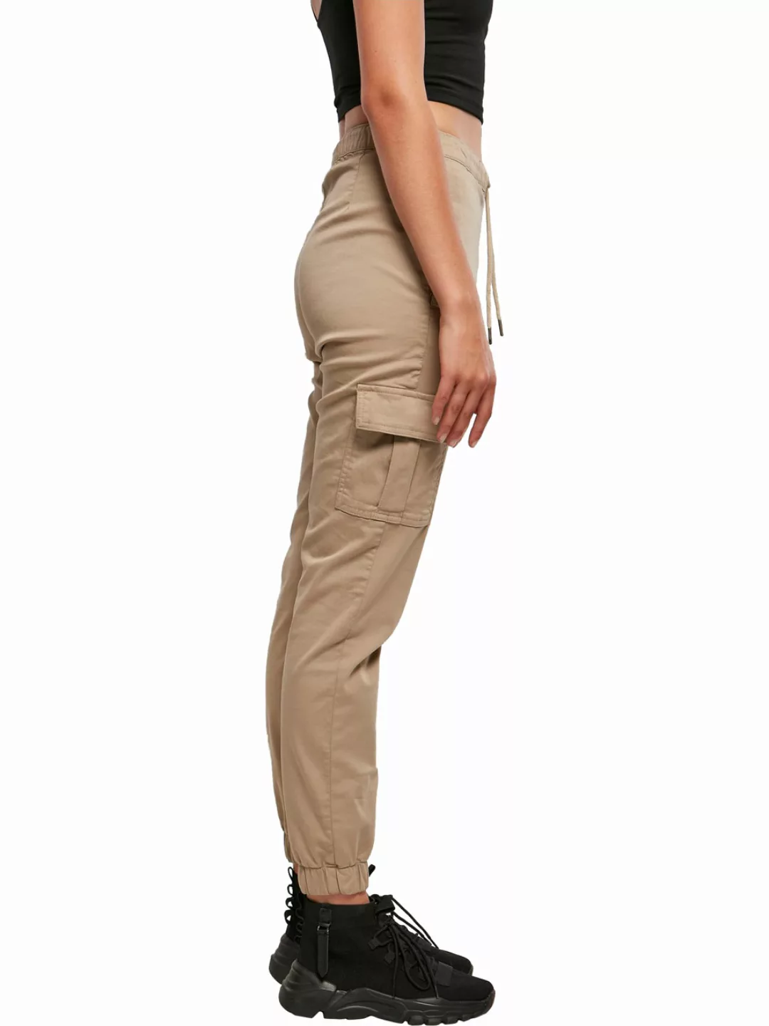 Urban Classics Damen Sweatpant HIGH WAIST CARGO COMFORT - Regulard Fit günstig online kaufen