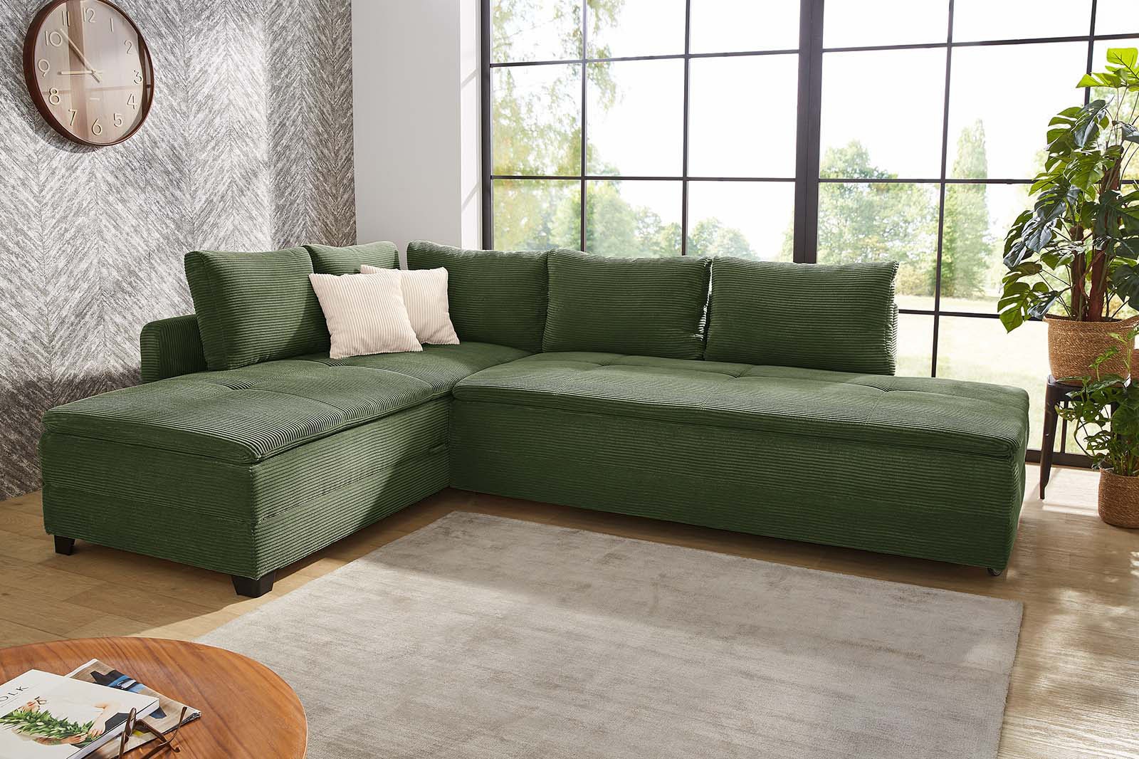 Jockenhöfer Gruppe Ecksofa "Madrid L-Form, drehbares Dauerschlafsofa, Feder günstig online kaufen