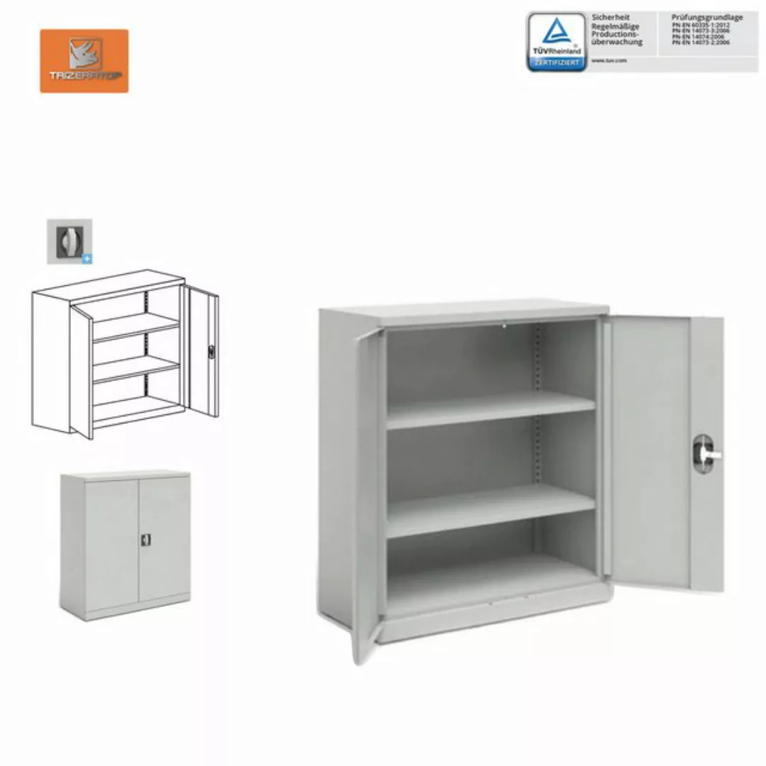 TRIZERATOP Aktenschrank Aktenschrank Büroschrank 80x42x105 cm 39kg günstig online kaufen