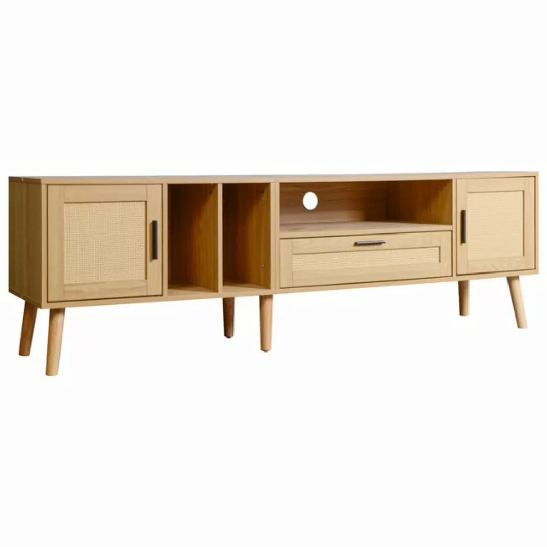 Gotagee TV-Schrank 180cm TV-Möbel Rattan Fernsehschrank Aufbewahrungsschran günstig online kaufen