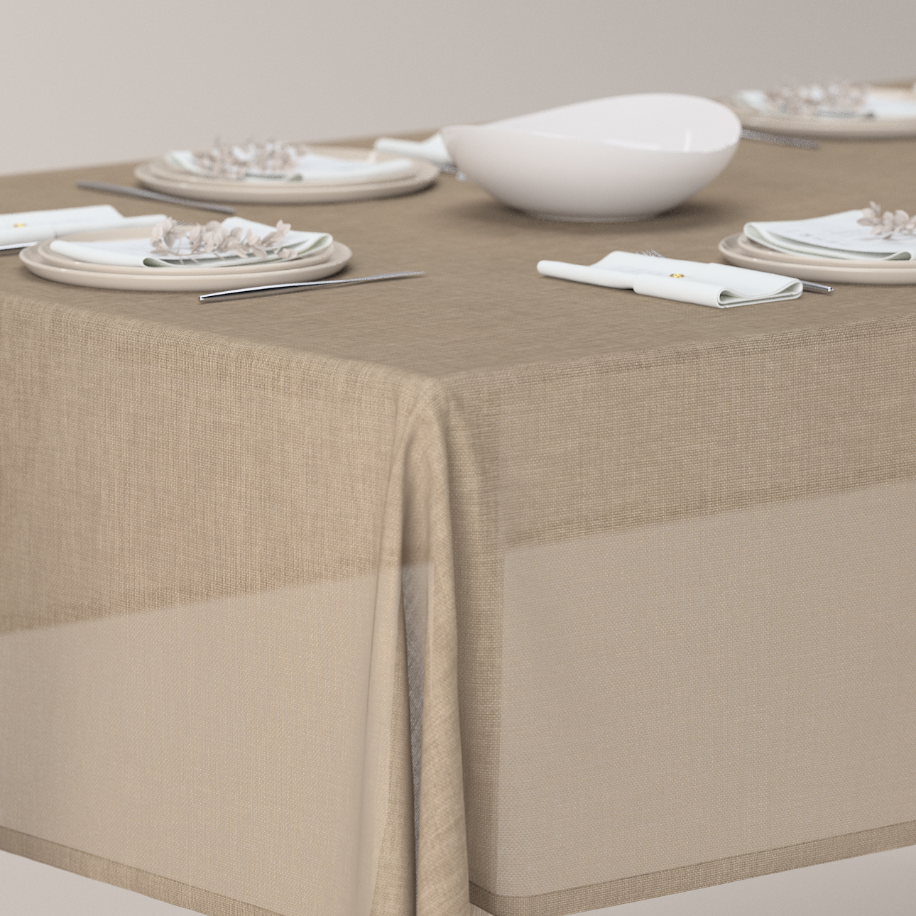 Rechteckige Tischdecke, beige, Sensual Premium (144-40) günstig online kaufen