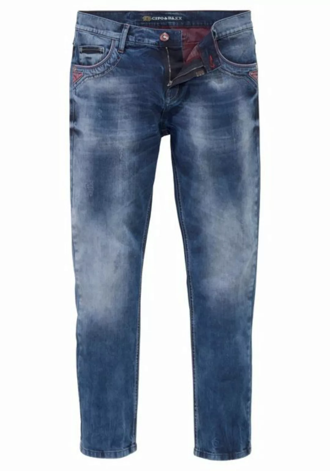 Cipo & Baxx Straight-Jeans Red Dot günstig online kaufen