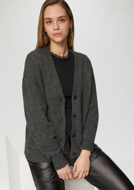 QS Funktionsjacke Flauschiger Cardigan mit Knöpfen günstig online kaufen