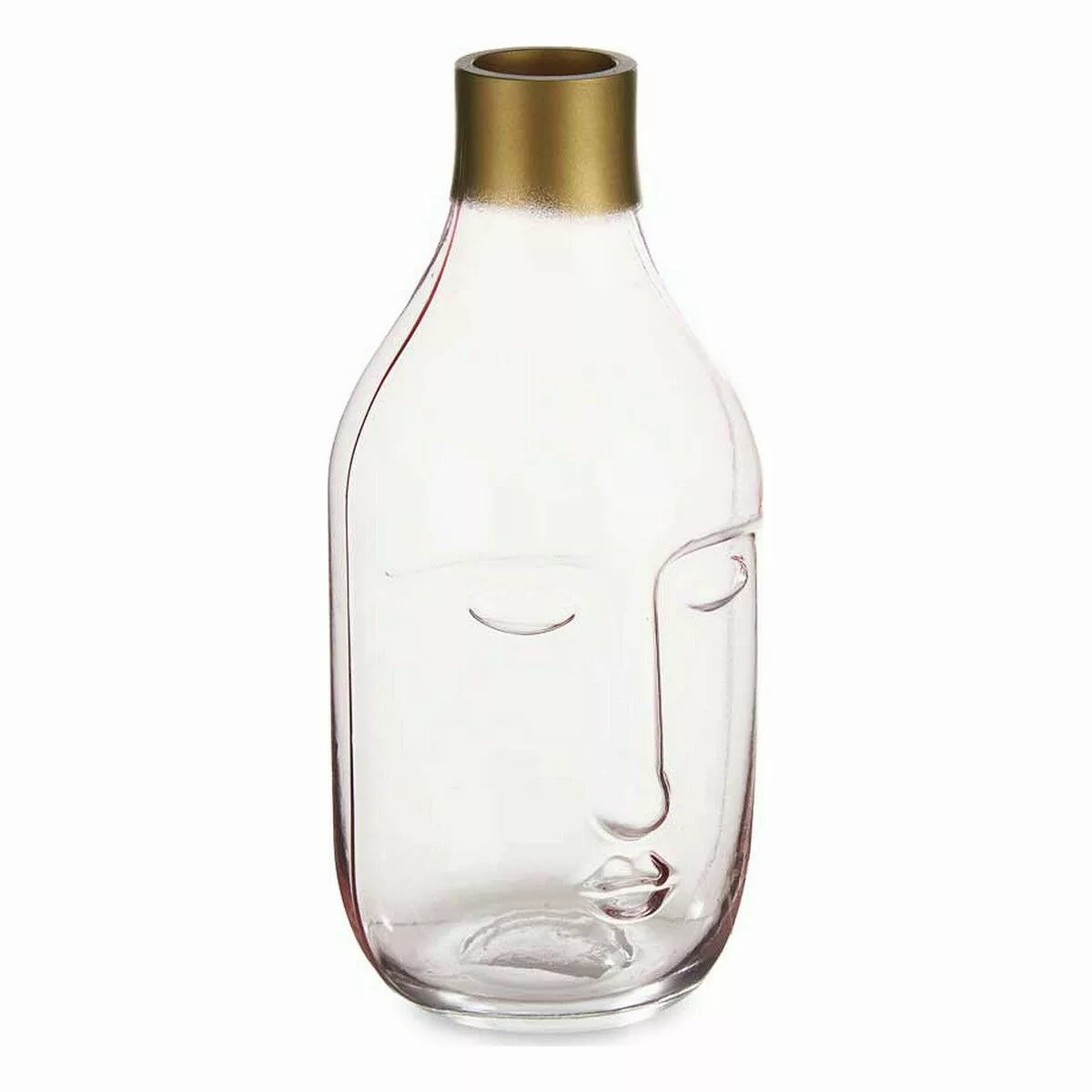 Vase Gesicht Rosa Glas (11 X 24,5 X 12 Cm) günstig online kaufen