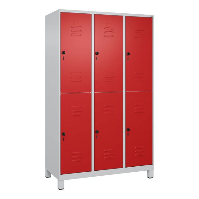 C+P Garderobenschrank Doppel-Garderobenschrank Classic Plus, Abteilbreite 4 günstig online kaufen