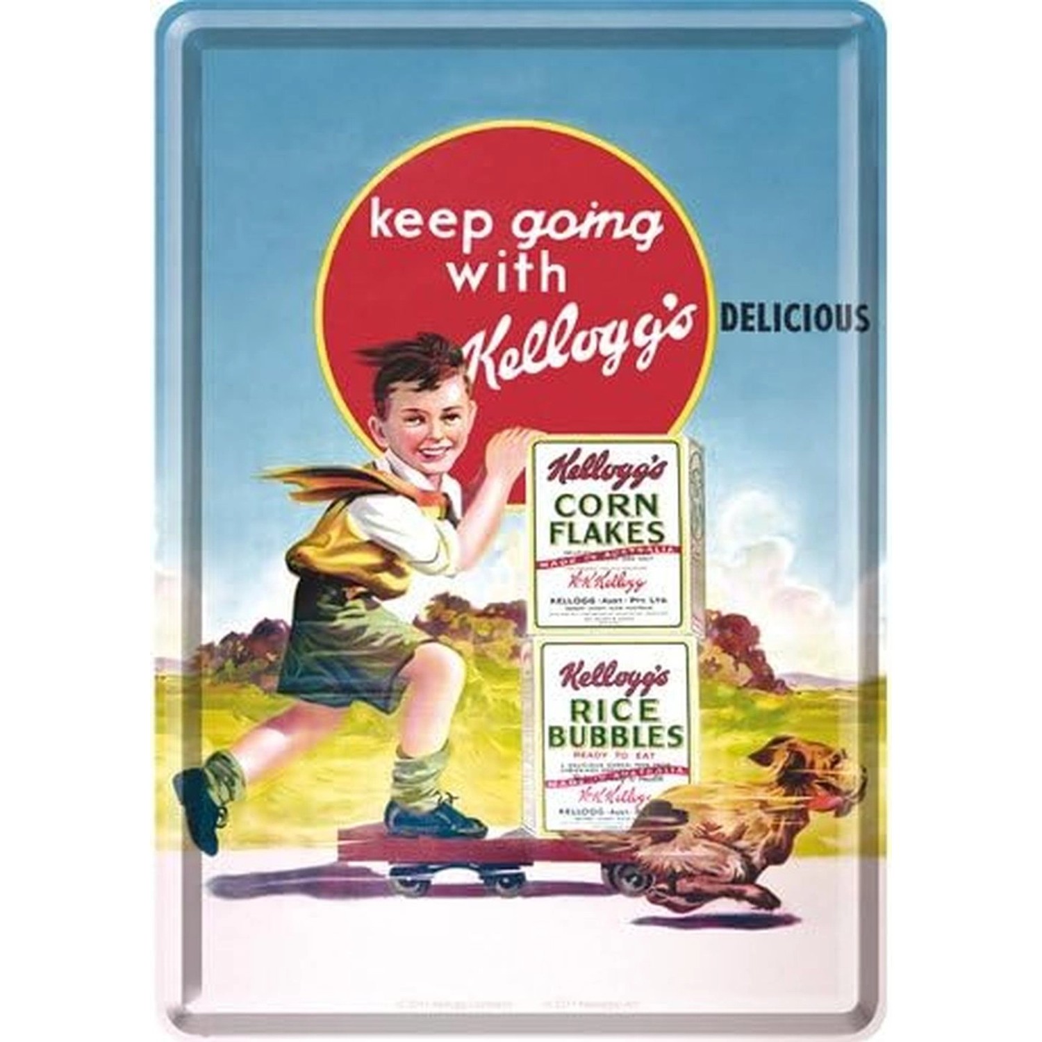 Nostalgic-Art Blechpostkarte - Kellogg's Keep Going günstig online kaufen