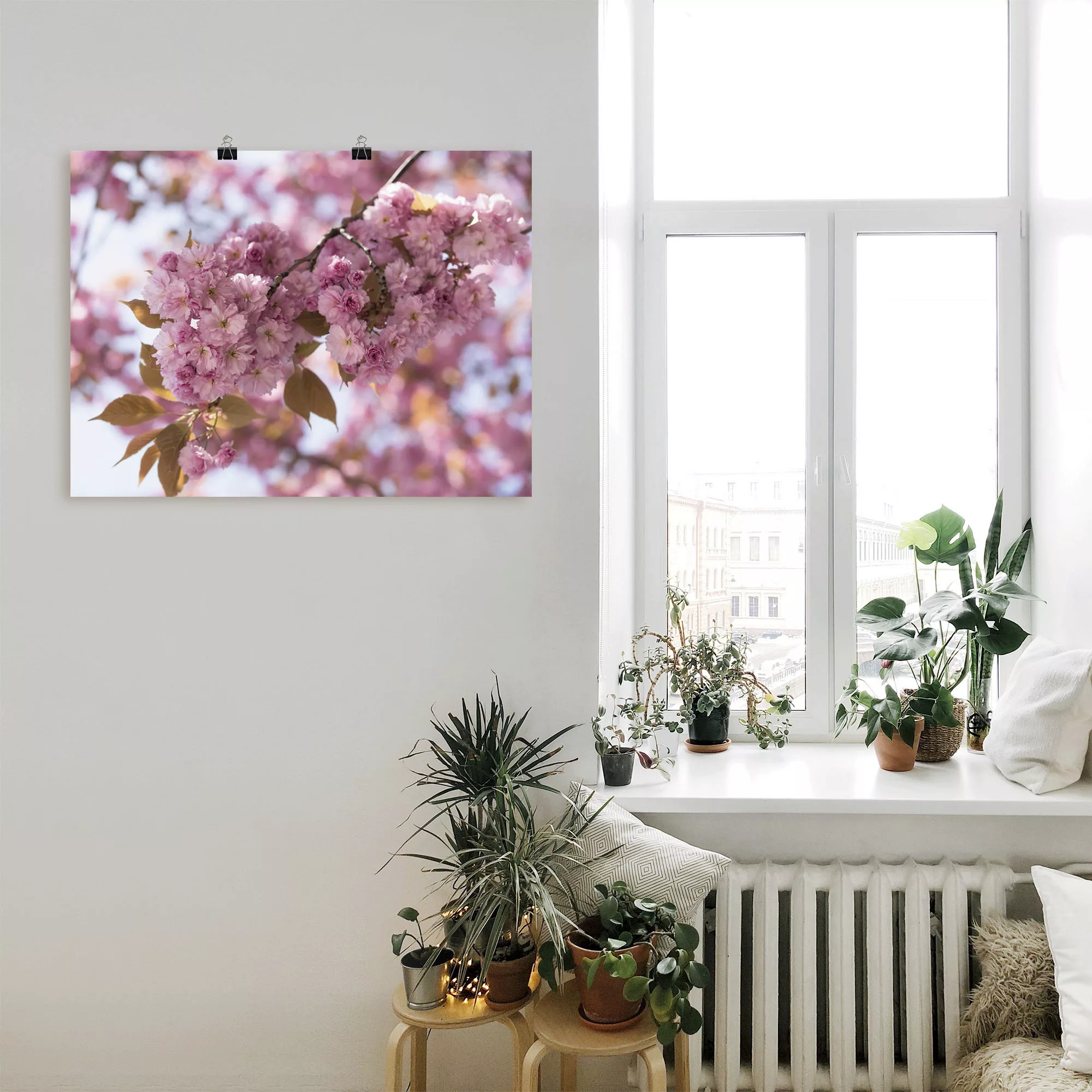 Artland Wandbild »Japanische Kirschblüte in Love I«, Blumen, (1 St.), als L günstig online kaufen