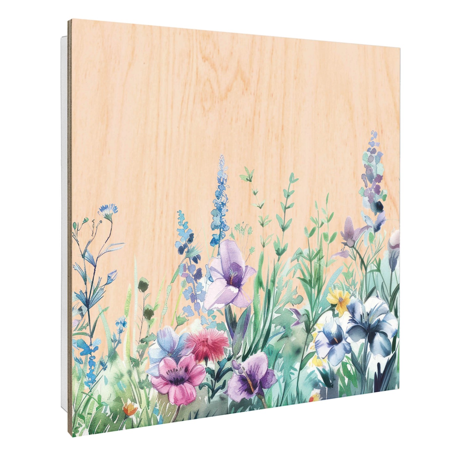 Banjado Großer Schlüsselbox Holz 30x30cm Weiß Scharnier Rechts 50 Haken Sch günstig online kaufen