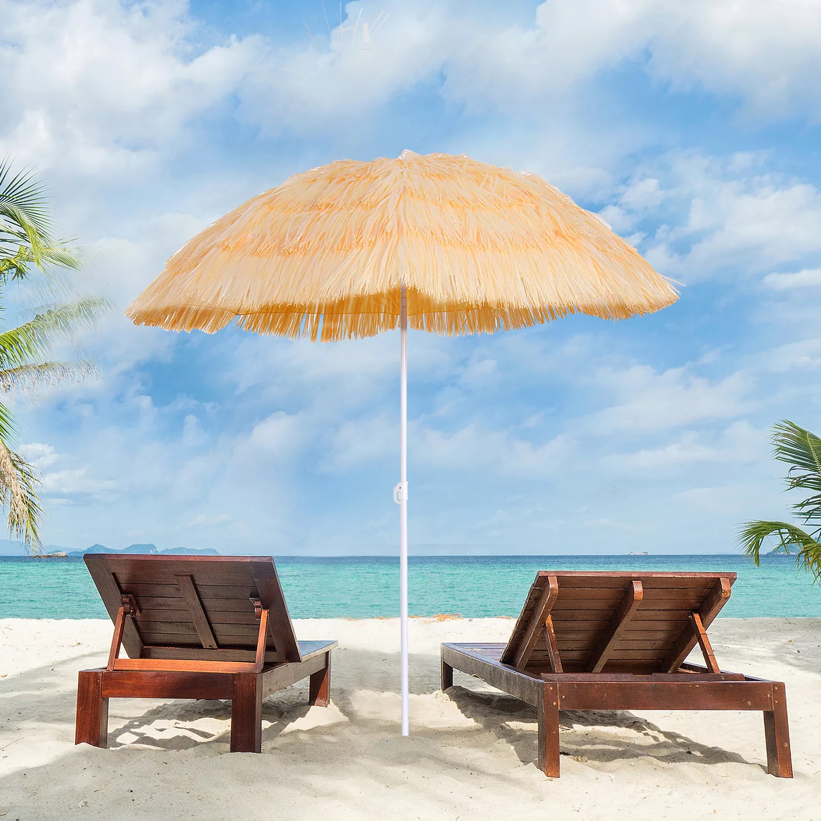 Outsunny Sonnenschirm Hawaiischirm Strandschirm Partyschirm Gartenschirm in günstig online kaufen