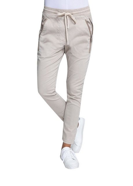 Zhrill Chinos Jogger Pants FABIA Sand (0-tlg) angenehmer Tragekomfort günstig online kaufen