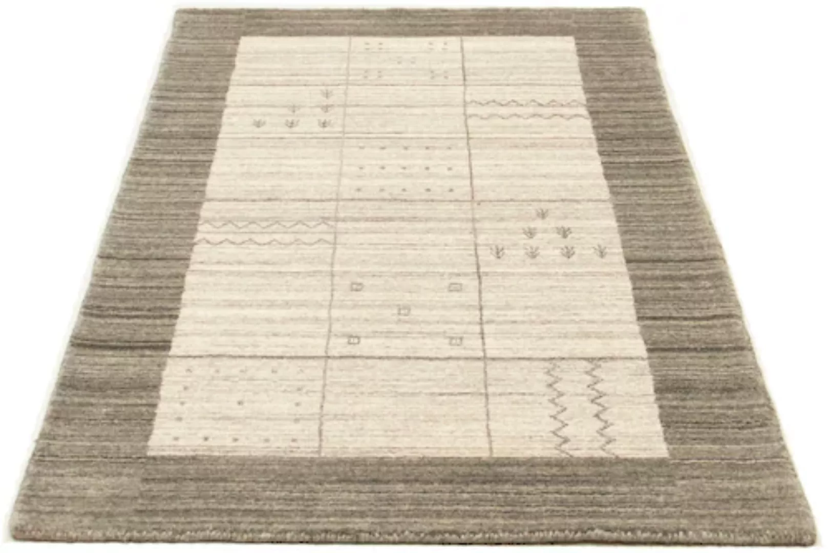 morgenland Wollteppich »Vintage Teppich handgeknüpft silber«, rechteckig günstig online kaufen