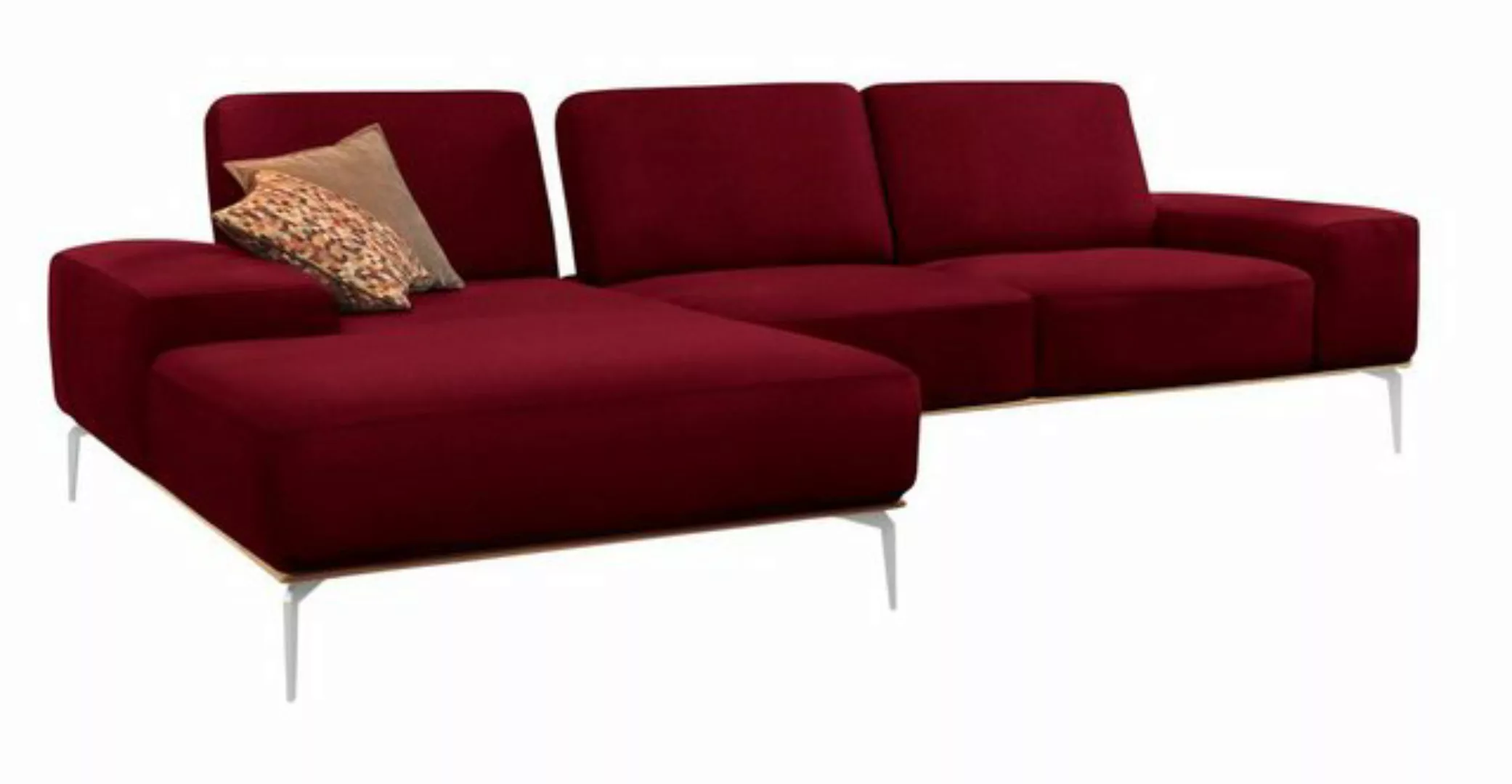 W.SCHILLIG Ecksofa run, mit elegantem Holzsockel, Füße in Chrom glänzend, B günstig online kaufen