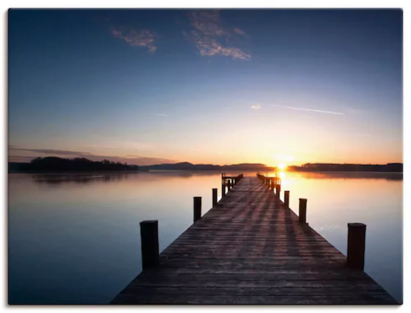 Artland Leinwandbild "Sonnenstrahlen - Sonnenuntergang", Gewässer, (1 St.) günstig online kaufen