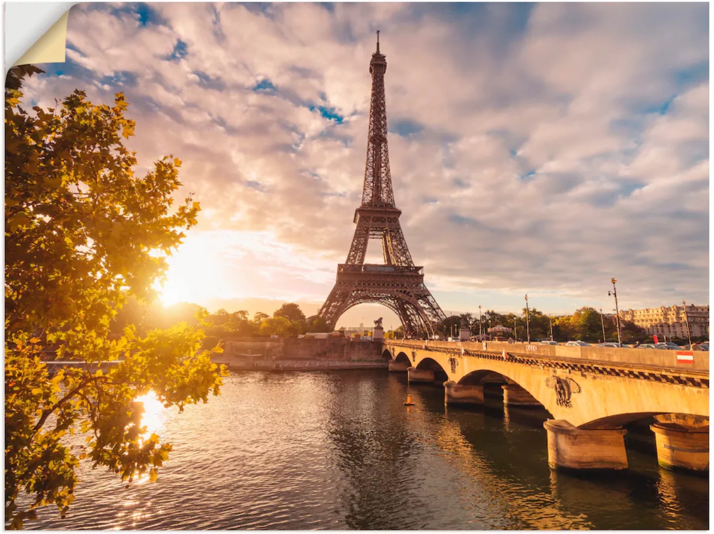 Artland Wandbild »Paris Eiffelturm II«, Gebäude, (1 St.) günstig online kaufen