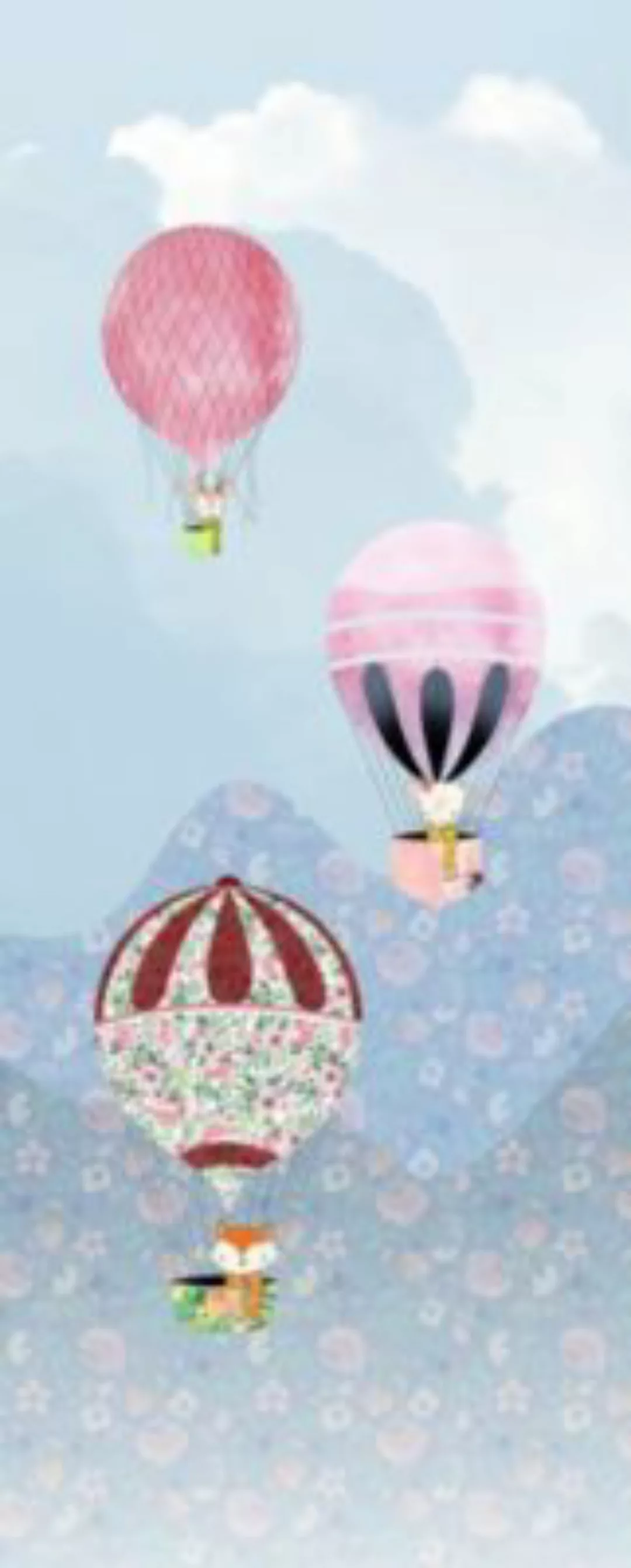 KOMAR Wandbild - Happy Balloon Rose - Größe: 50 x 70 cm mehrfarbig Gr. one günstig online kaufen