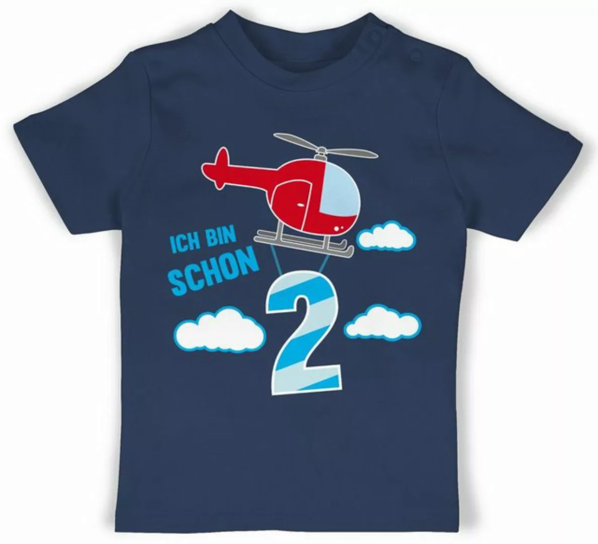 Shirtracer T-Shirt Ich bin schon zwei Hubschrauber 2. Geburtstag günstig online kaufen