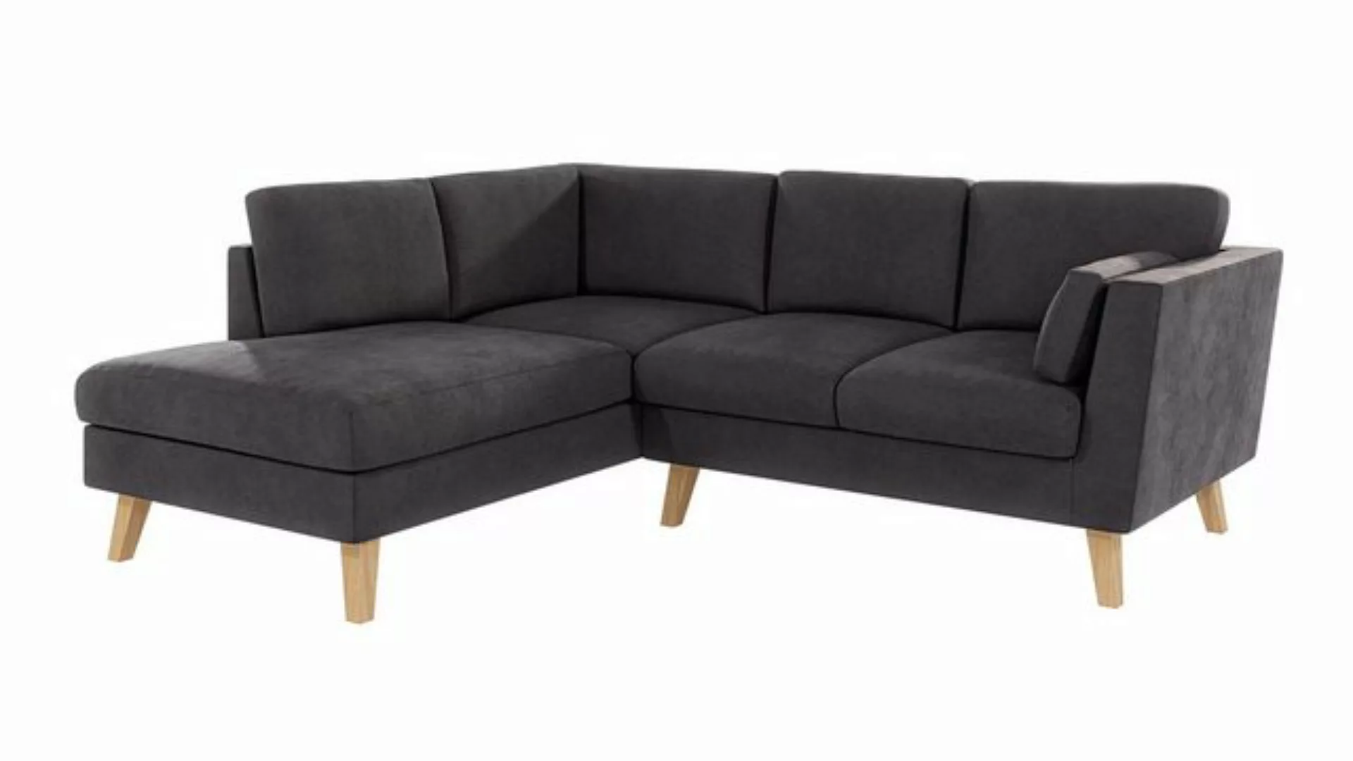 S-Style Möbel Ecksofa mit Holzfüßen im skandinavischen Stil Angeles, mit We günstig online kaufen