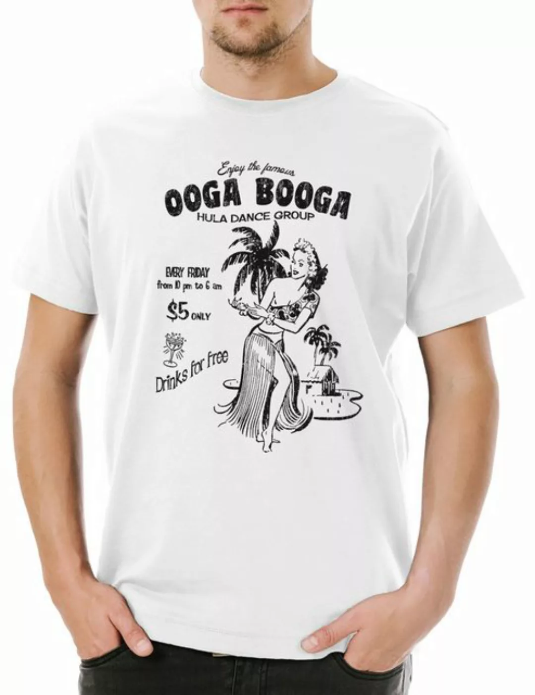 Urban Backwoods Print-Shirt Ooga Booga Hula Girl Herren T-Shirt Aloha Islan günstig online kaufen