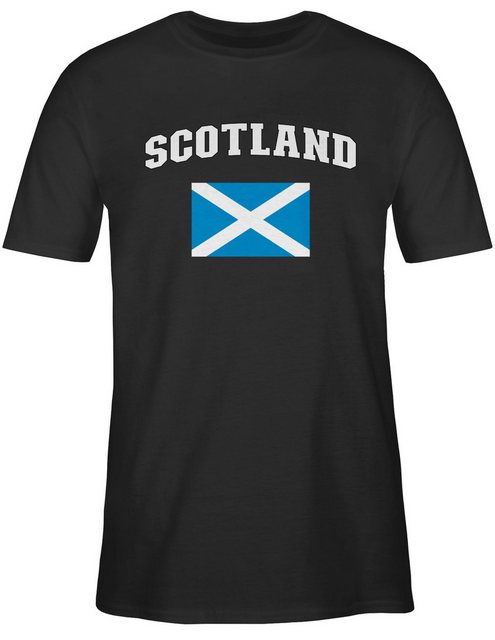 Shirtracer T-Shirt Schottland Schriftzug mit Flagge, Scots, Schottische Nat günstig online kaufen