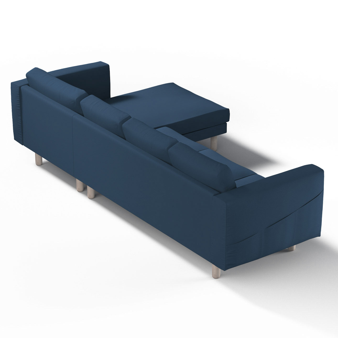 Bezug für Norsborg 4-Sitzer Sofa mit Recamiere, marinenblau , Norsborg Bezu günstig online kaufen