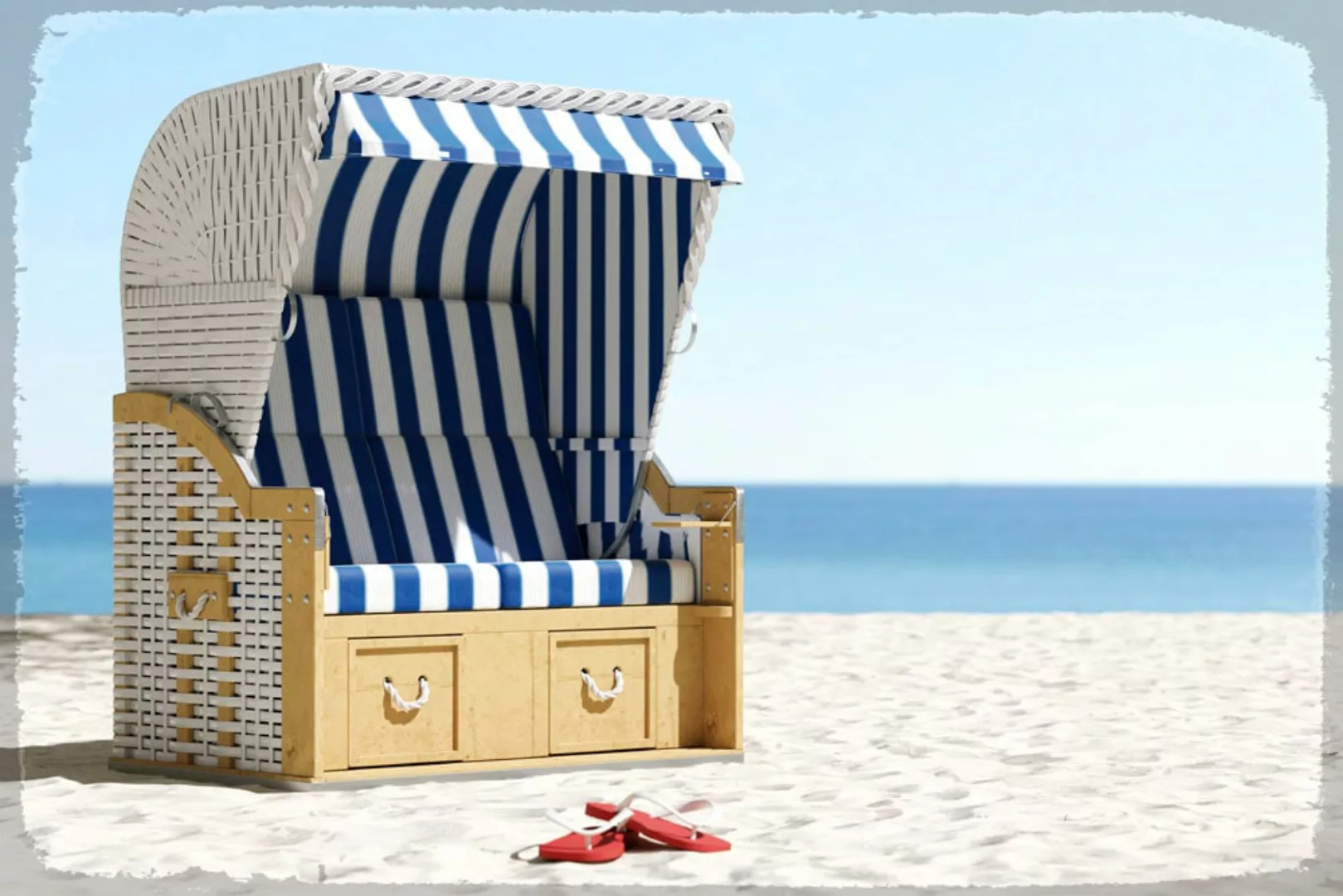 queence Metallbild "Beach Day", Strand, (1 St.) günstig online kaufen