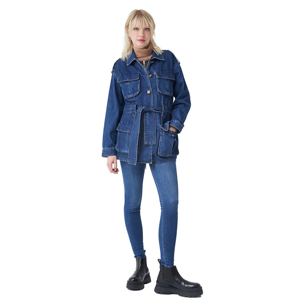 Salsa Jeans 124888-850 / Long Denim Coat With Interior Parka Jacket Parka S günstig online kaufen