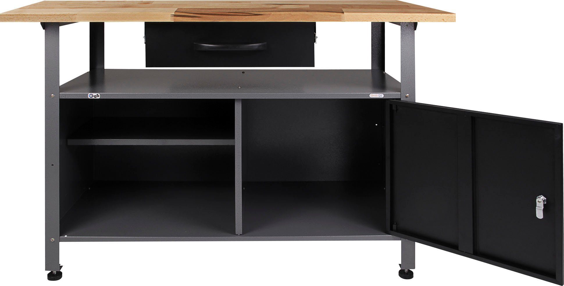 Ondis24 Werkbank Set Klaus 120 cm 1 Schrank Werkstatt günstig online kaufen