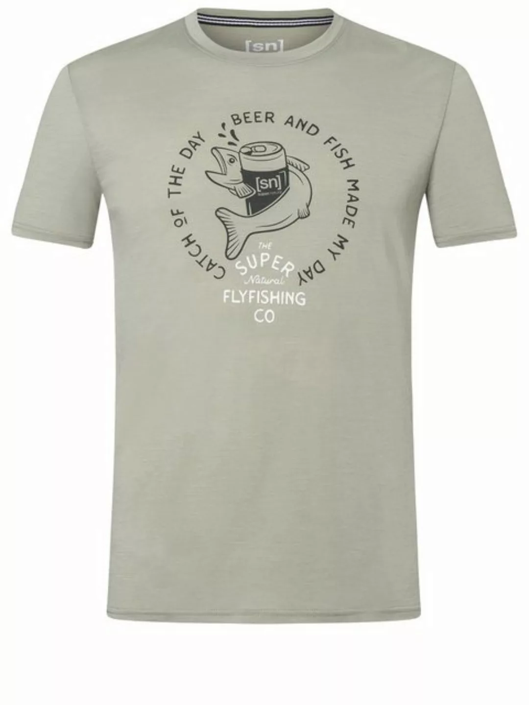 SUPER.NATURAL T-Shirt für Herren, Merino JUHOS FINEST Angel Motiv, atmungsa günstig online kaufen