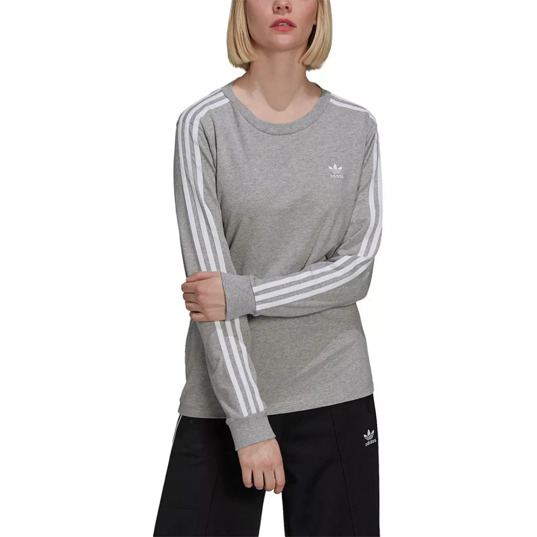 Adidas Originals 3 Striker Langarm Hemd 46 Medium Grey Heather günstig online kaufen