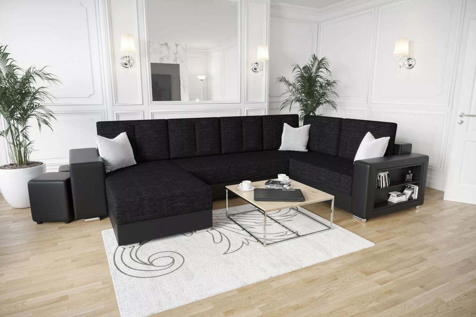 ALTDECOR Wohnlandschaft KRISI, Couch mit Schlaffunktion, Wohnzimmer - Eckso günstig online kaufen