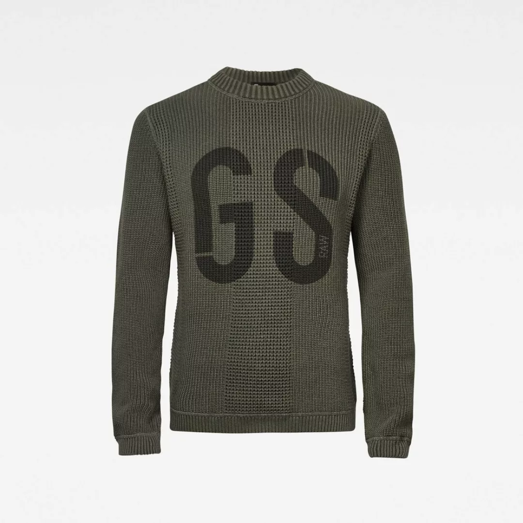 G-Star – Pullover mit großem Logo-Grün günstig online kaufen