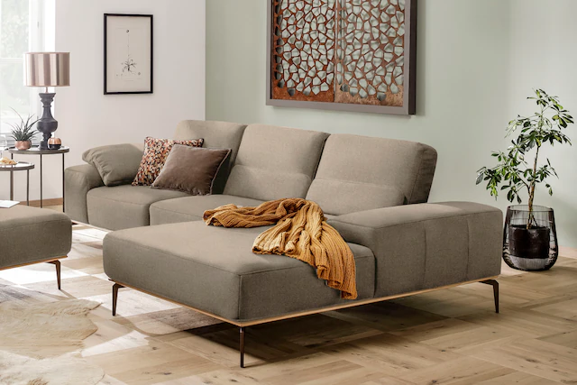 W.SCHILLIG Ecksofa "run, Designsofa mit tollem Sitzkomfort, L-Form", mit Ho günstig online kaufen