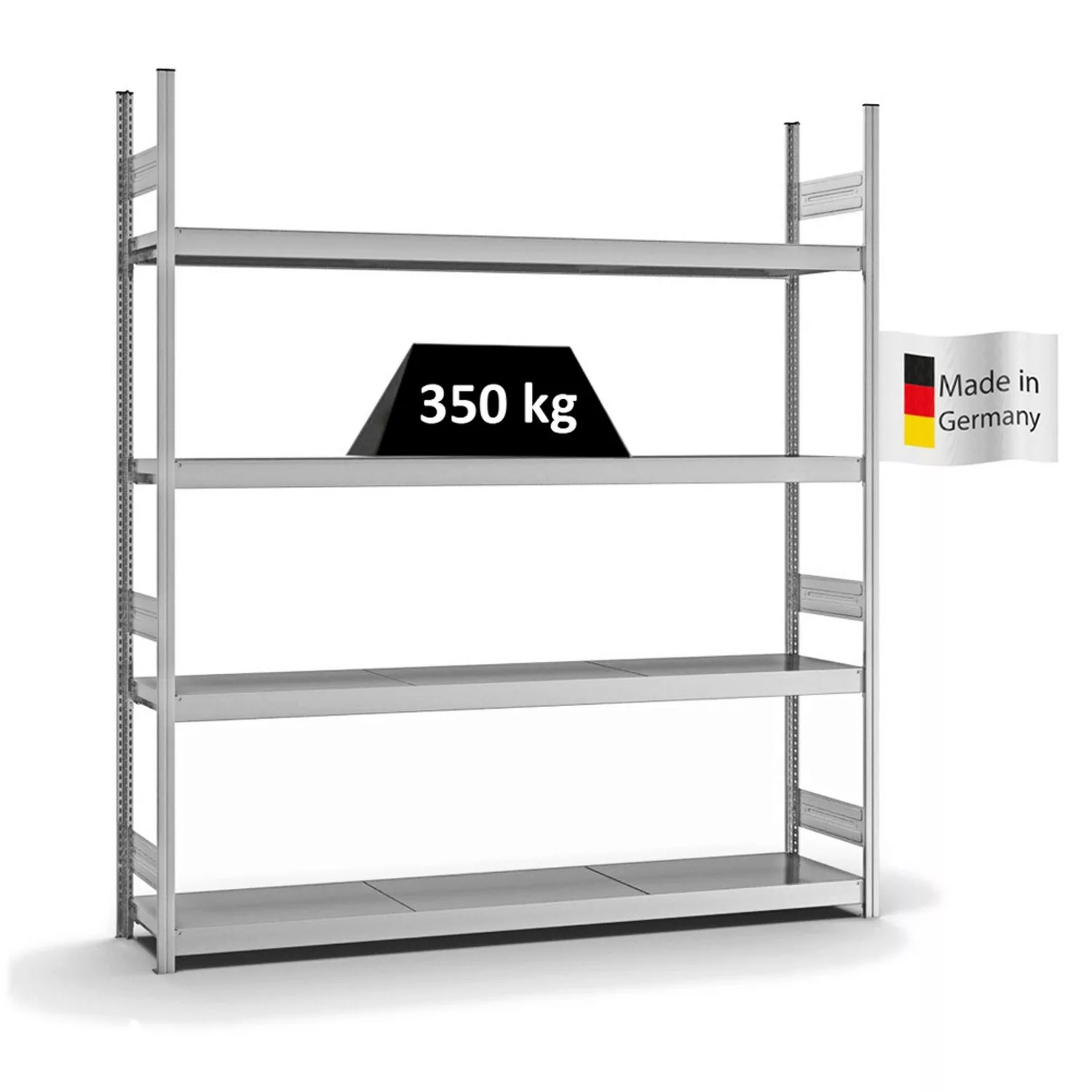 PROREGAL Weitspannregal Stecksystem T-Profil Grundregal HxBxT 250x225x40 cm günstig online kaufen