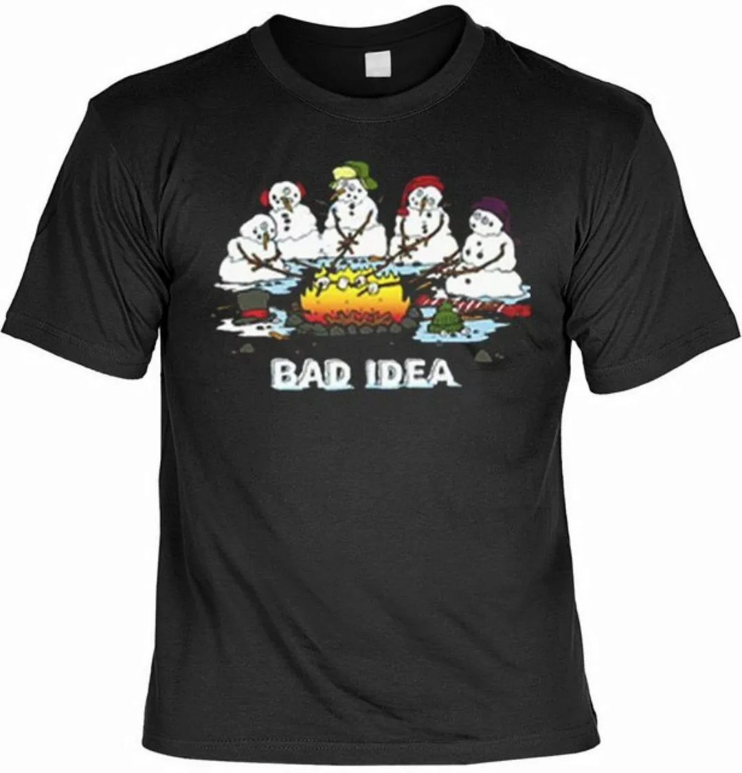 Tini - Shirts T-Shirt Weihnachtsmotiv Shirt Schneemänner beim Grillen: Bad günstig online kaufen