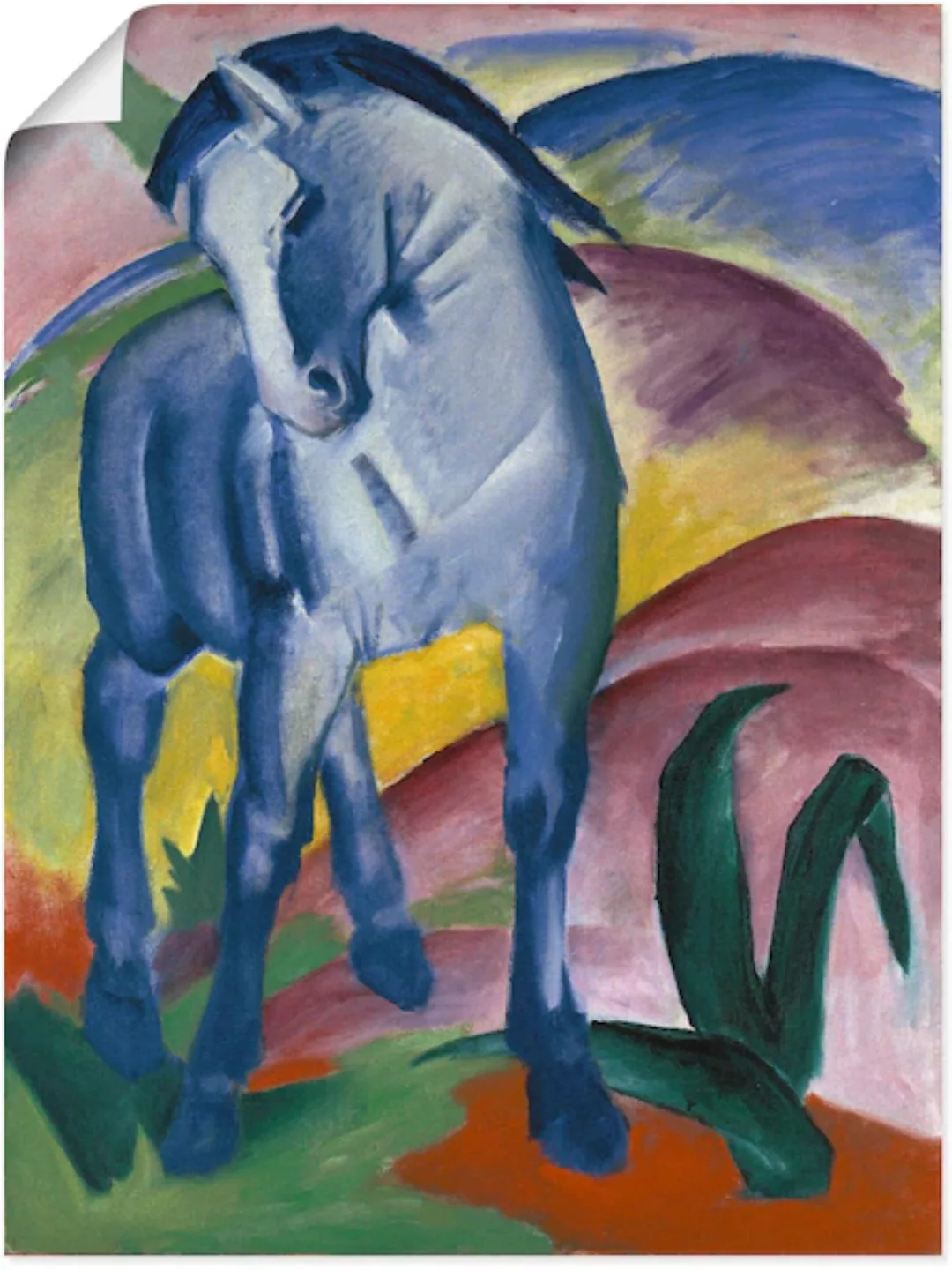 Artland Wandbild "Blaues Pferd I. 1911.", Haustiere, (1 St.) günstig online kaufen