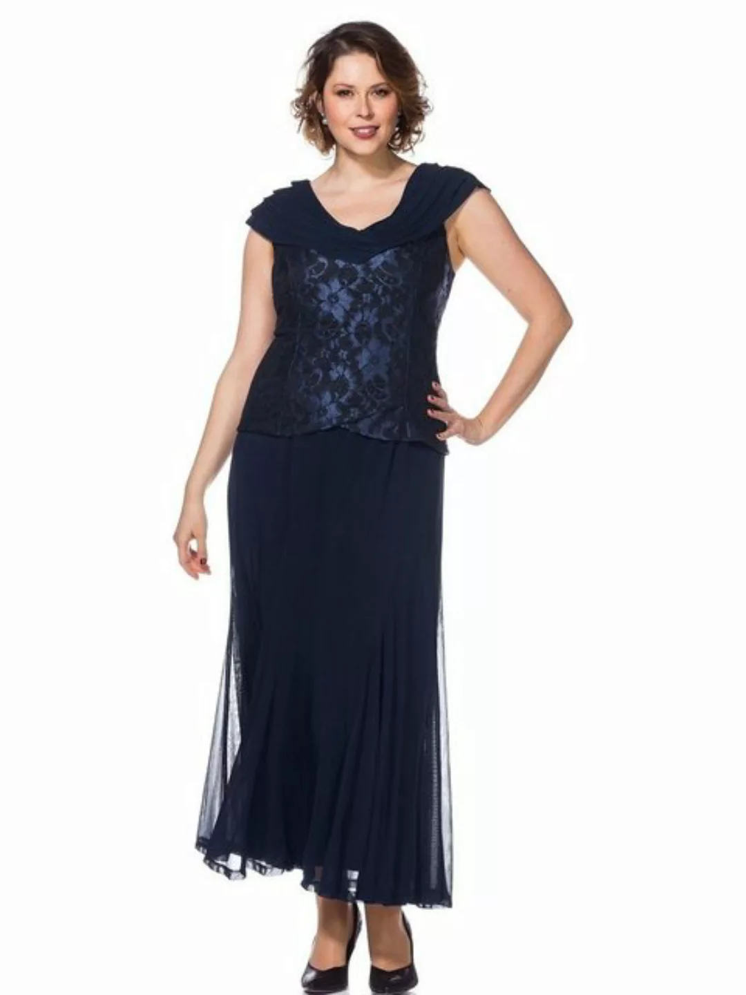 Sheego Abendkleid Große Größen mit Spitze und Schalkragen günstig online kaufen