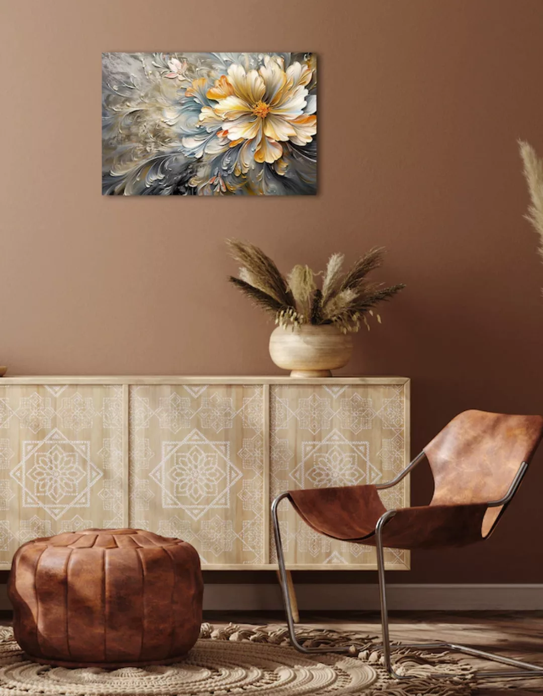 queence Leinwandbild »Pia«, Blumen-Blumenbilder-Kunst-klassische Fantasie, günstig online kaufen