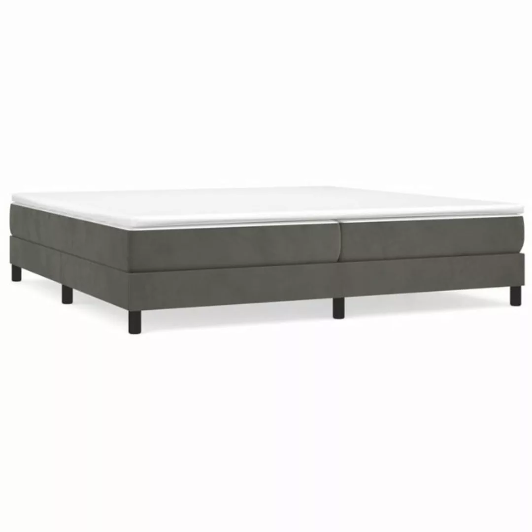 furnicato Bett Boxspringbett mit Matratze Dunkelgrau 200x200 cm Samt günstig online kaufen