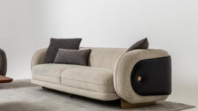 JVmoebel Sofa Wohnzimmer Textil Sofa 3 Sitzer Luxus Möbel Sitz Design Couch günstig online kaufen