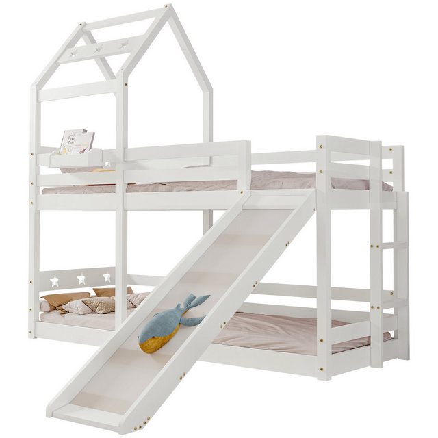 MODFU Etagenbett Etagenbett (Hausbett mit Stauraum unter der Treppe 90x200c günstig online kaufen