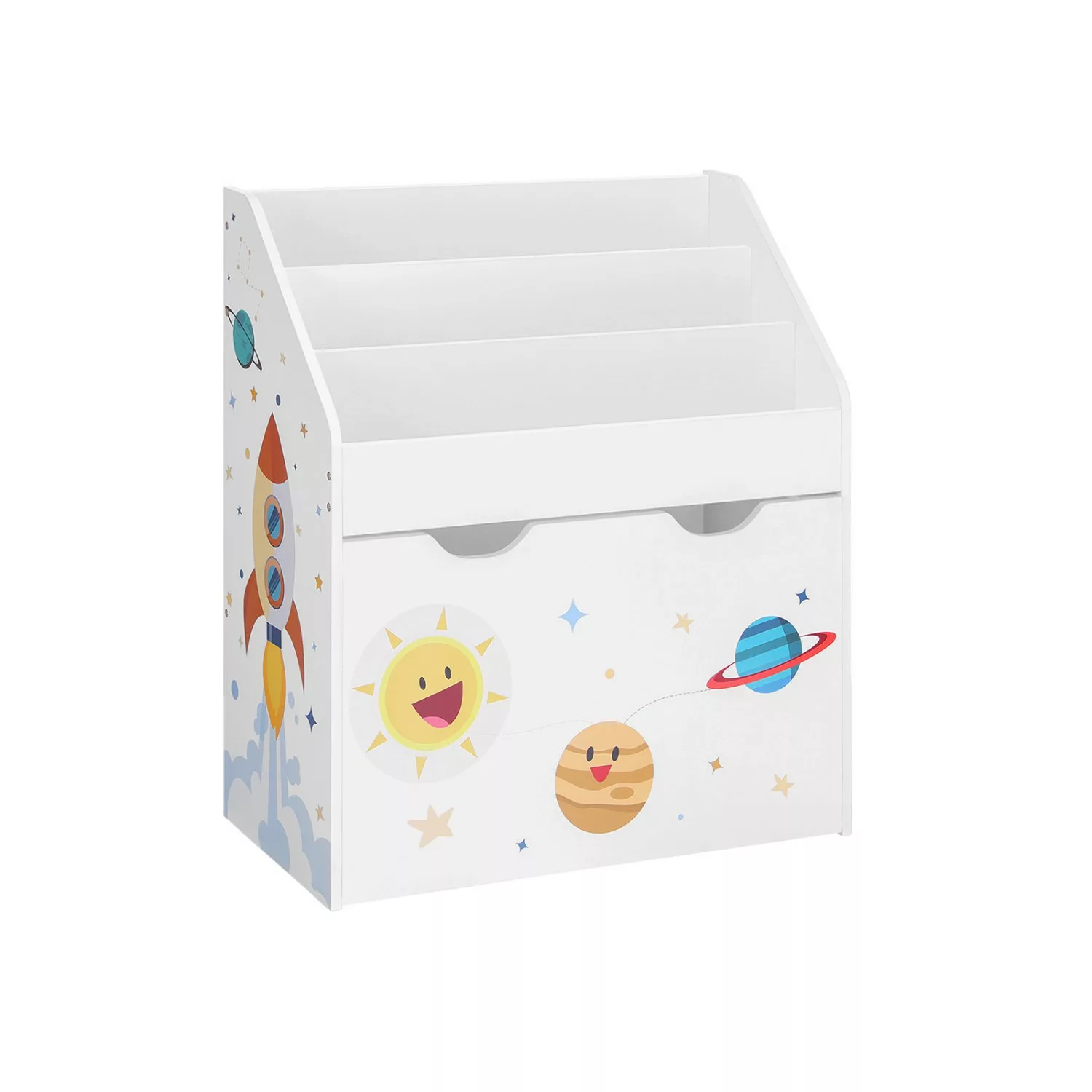 Songmics Spielzeugregal 3 Fächern 29,5 cm x 62,5 cm x 70 cm Weiß günstig online kaufen