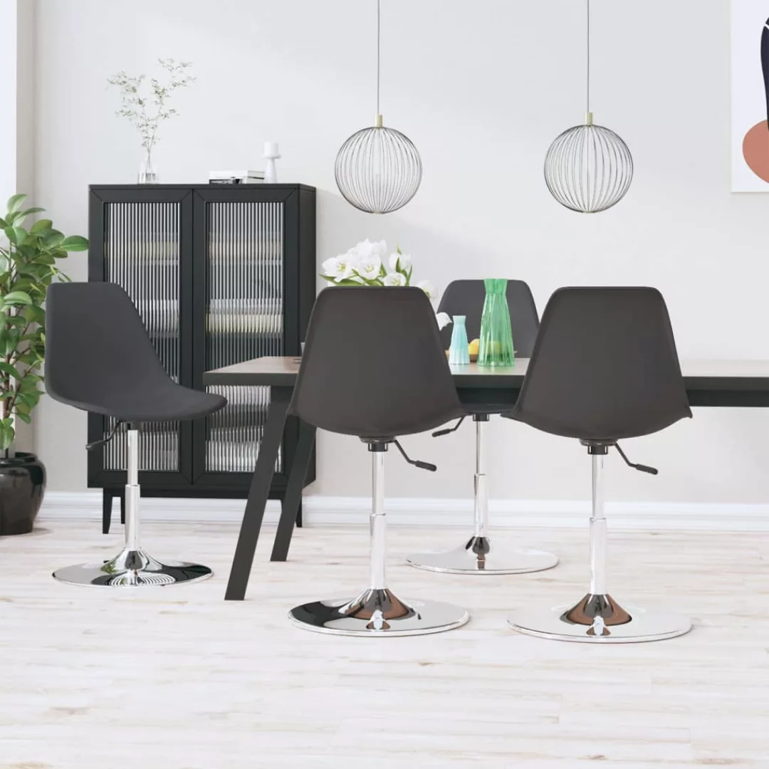 Vidaxl Esszimmerstühle 4 Stk. Drehbar Grau Pp günstig online kaufen