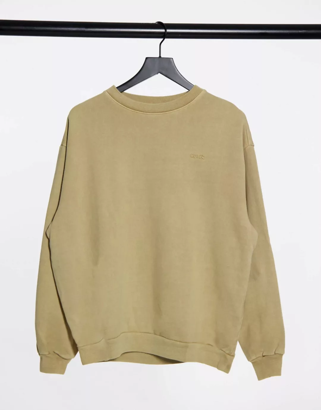 Levi's – Melrose – Bequemes Sweatshirt mit Rundhalsausschnitt in Beige-Neut günstig online kaufen