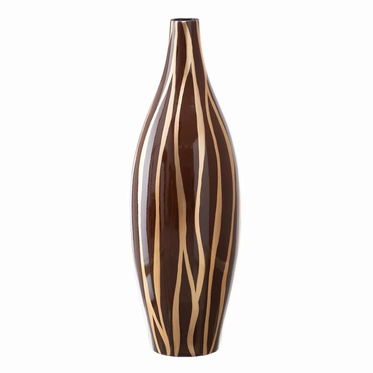 Vase 20 X 20 X 58,5 Cm Zebra Aus Keramik Gold Braun günstig online kaufen