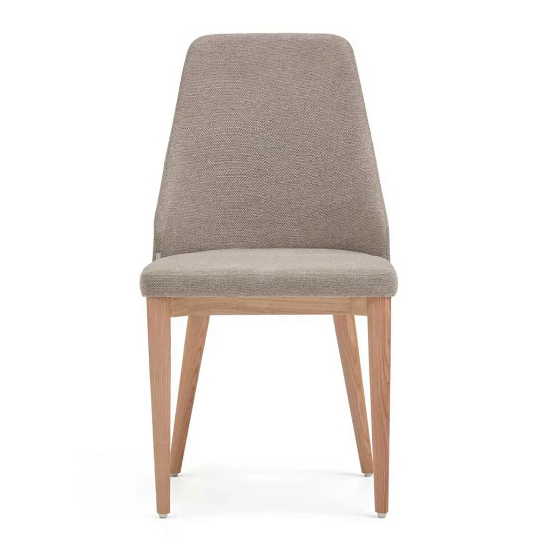 6 Esstisch Stühle in Hellbraun Gestell aus Massivholz (6er Set) günstig online kaufen