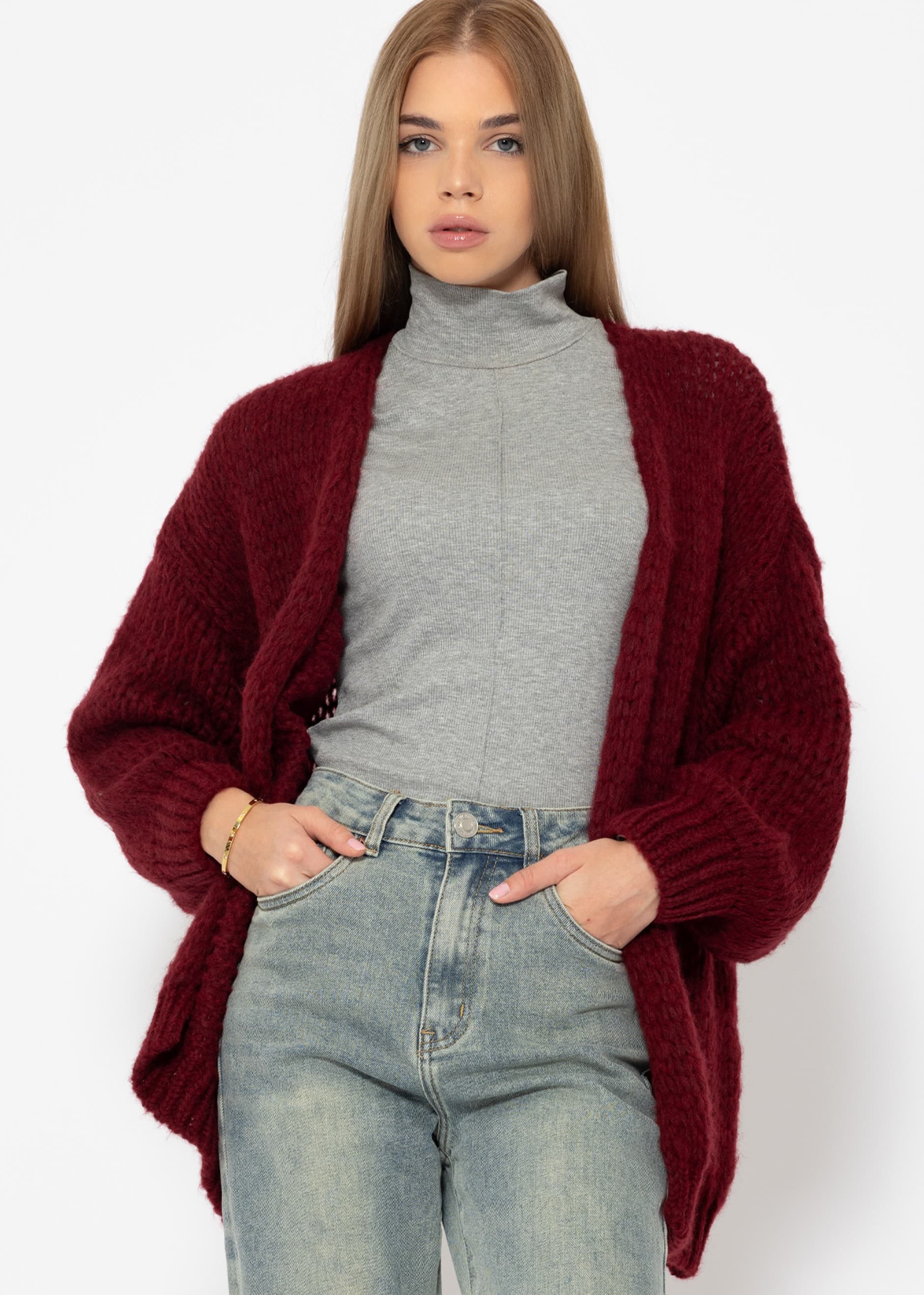 SASSYCLASSY Cardigan Oversize Cardigan aus Strick günstig online kaufen